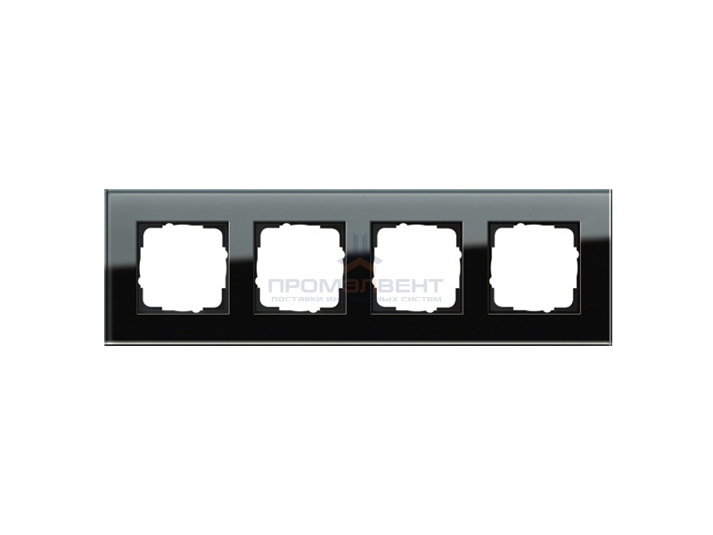 Рамка 4-ая Gira Esprit Черное стекло