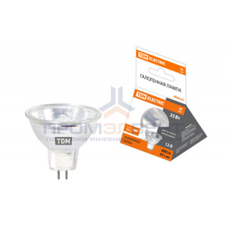 Лампа галогенная с отражателем MR16 - 35 Вт - 12 В - GU5.3 TDM