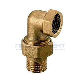 Сгон угловой с плоской прокладкой ITAP 152 - 1" (НР/ВР, Tmax 120°C, Tmin -20°C, латунный)