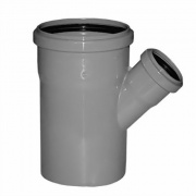 Тройник 67° редукционный для внутренней канализации Valsir - 110 x 40