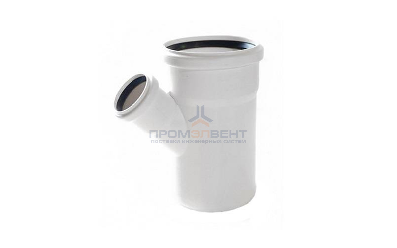 Тройник с уменьшенным отводом на 45° REHAU RAUPIANO PLUS - 90 x 75 (для внутренней канализации)