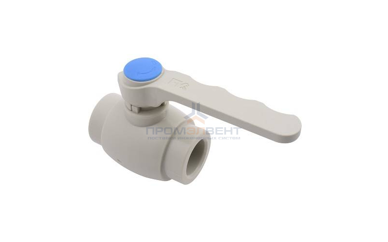 Кран шаровой FV-Plast - 32 (для полипропиленовых труб под пайку, цвет серый, ручка рычаг)