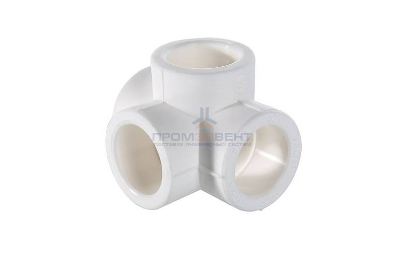 Крестовина двухплоскостная VALTEC VTp.778 - 20 (для полипропиленовых труб под пайку, цвет белый)