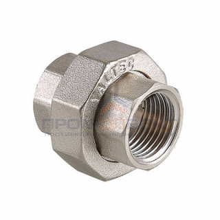 Муфта разъемная VALTEC VTr.340 - 1"1/4 (резьбовая, латунь никелированная)