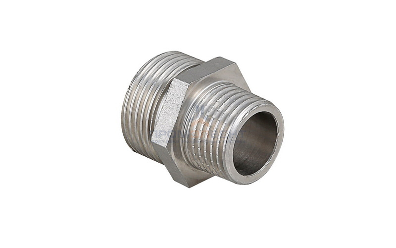 Ниппель латунный резьбовой переходной STOUT - 1/2