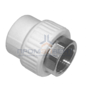 Переход на внутреннюю резьбу под ключ KALDE - 90 x 3" (для полипропиленовых труб, цвет белый)