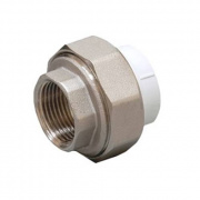 Переход на внутреннюю резьбу разъемный Fusitek - 50 x 1"1/2 (для полипропиленовых труб, цвет белый)