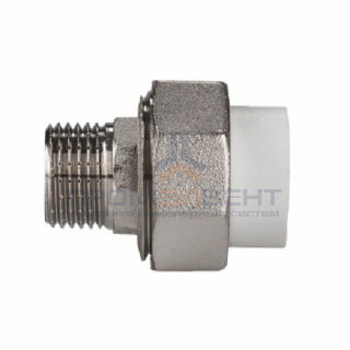 Переход на наружную резьбу разъемный KALDE - 40 x 1"1/4 (для полипропиленовых труб, цвет белый)