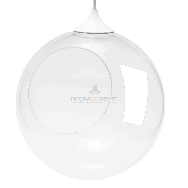 FT-16-01 Фитосветильник подвесной, светодиодный, стеклянный шар Ø200мм, 220В, 1Вт, кабель 1м, белый (без наполнения)