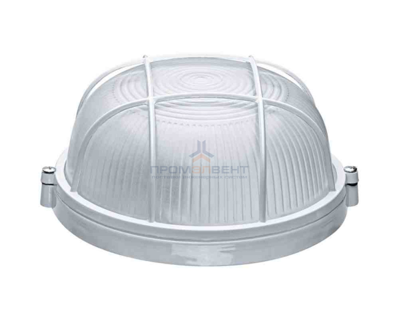 НПП 03-60-1302 Луна 1, светильник с решеткой, прозрачный, 60Вт, Е27, IP65, 220В,185x185x90мм