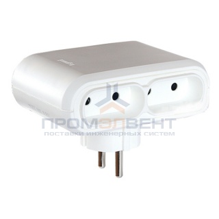 Разветвитель Legrand 16А на 4 розетки без заземления по 6А белый