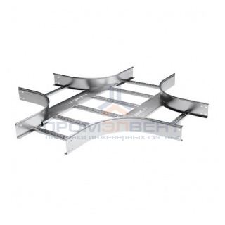 Х-ответвитель 100х500 R300, цинк-ламельный