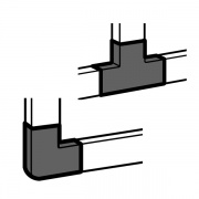 Угол плоский/тройник 60x40мм Legrand METRA