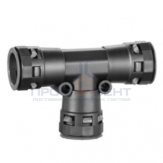 Тройник DN 23/23/23 мм, полиамид, цвет чёрный DKC