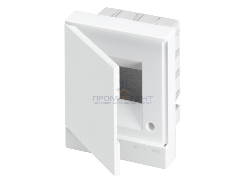 ABB Basic E Бокс в нишу 4М белая непрозрачная дверь (c клеммами)